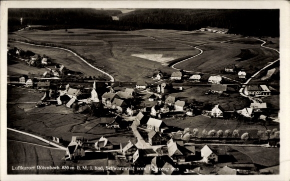 Ak Rötenbach Nagold im Schwarzwald, Luftkurort  Schwarzwald, Panorama, Häuser, Waldlandschaft