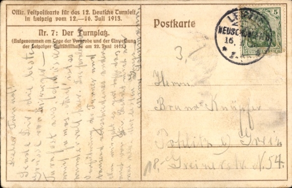 KP Leipzig, Wystawa Sasko-Turyńska 1897, Zeppelin, boisko gimnastyczne, wielu widzów, Ver...