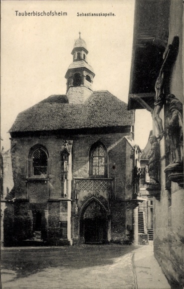 Postcard Tauberbischofsheim in Baden, Sebastianus Chapel.