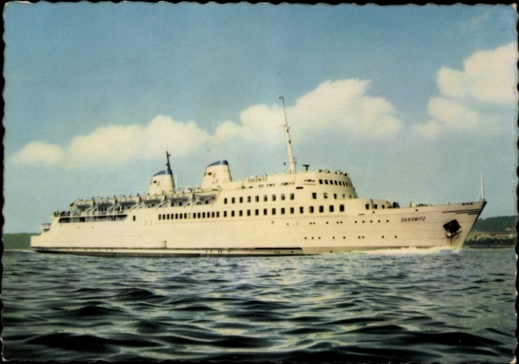 Ak MS Sassnitz, Eisenbahnfährschiff der Deutschen Reichsbahn