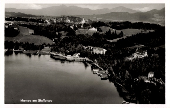 Postcard Murnau Seehausen am Staffelsee, Panorama