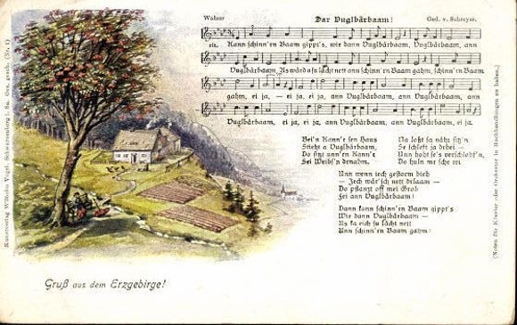 30 individual song cards, Anton Günther
