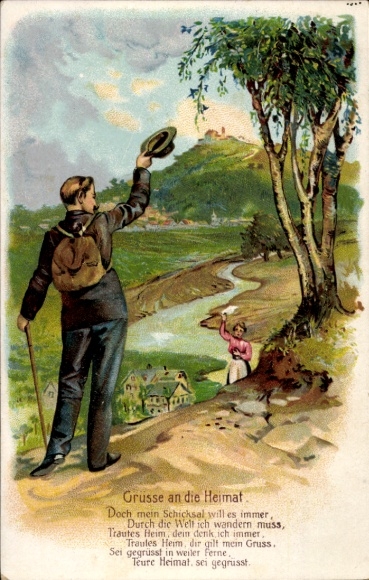 Chromo-Litho Greetings to the homeland, But my fate always wants it, through the world I must wander