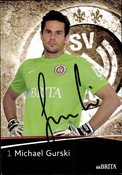Autograph card footballer Michael Gurski, SV Wehen Wiesbaden, autograph