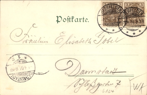 Postcard Beerfelden Oberzent in the Odenwald, Pension Schmidtsruhe, Reisenkreuz, Krähenberg
