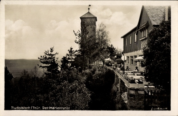 Postcard Rudolstadt in Thuringia, Marienturm, Gasthaus