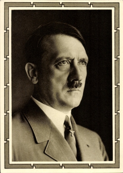 Ganzsachen Ak Führer und Reichskanzler Adolf Hitler, Portrait im Anzug
