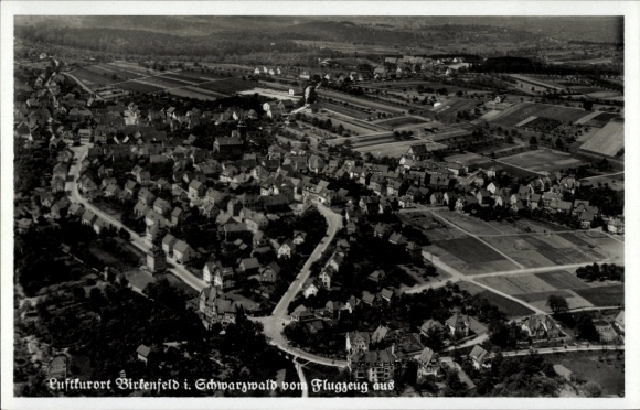 Postcard Birkenfeld in Württemberg, aerial photograph