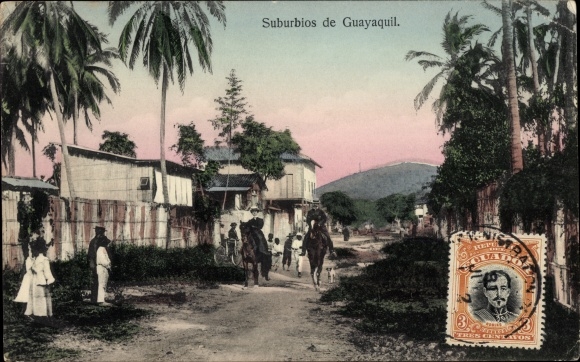 Postcard Guayaquil Ecuador, Suburbios