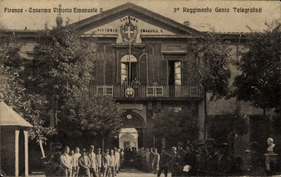 Ak Firenze Florenz Toscana, Kaserne Vittorio Emanuele II, 3. Regiment Genio Telegrafisti