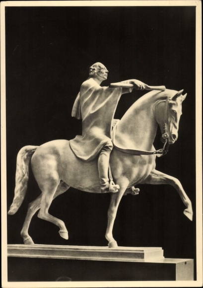 Postcard sculpture by Josef Thorak, The Royal Rider, HDK 552