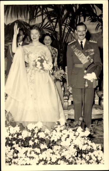 Postcard Joséphine Charlotte of Belgium, Prince Jean of Luxembourg