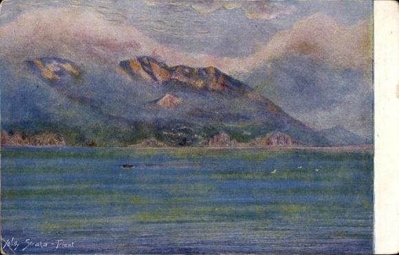 Künstler Ak Straka, W., Morgennebel an der dalmatinischen Küste