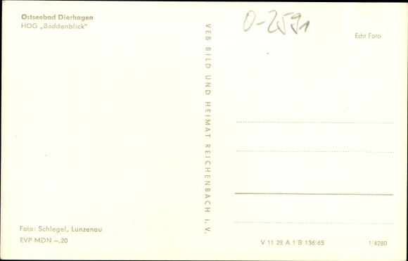 Postcard Baltic resort Dierhagen, HOG Boddenblick