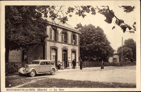 Ak Montmartin sur Mer Manche, La Gare