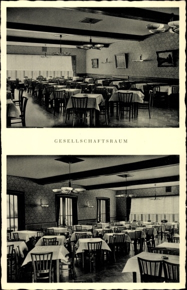 Ak Winkelshütten Borgholzhausen Westfalen, Gasthaus Uffmann, Inh. Adolf Hunger, Gesellschaftsraum