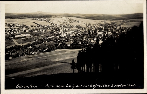 Foto Ak Bärenstein Erzgebirge, Panorama, Vejprty Weipert Region Aussig, befreites Sudetenland