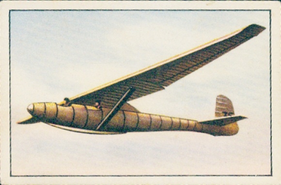 Sammelbild Die Eroberung der Luft Abt. IV Serie B Nr. 5, Segelflugzeug Doppelsitzer B 9