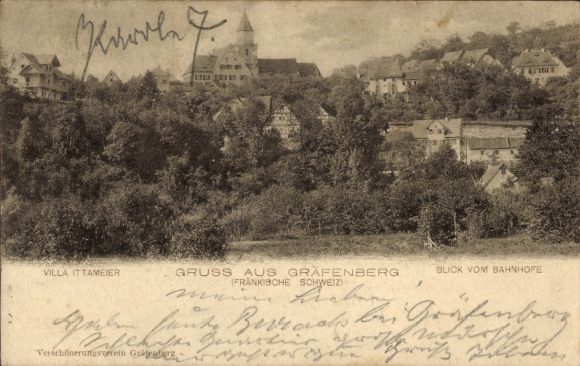 KP Gräfenberg w Górnej Frankonii, Villa Ittameier, widok ze stacji kolejowej