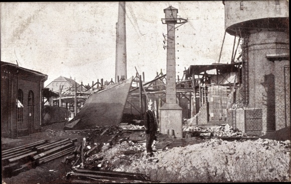 Postcard Chemnitz in Saxony, storm disaster on May 27, 1916