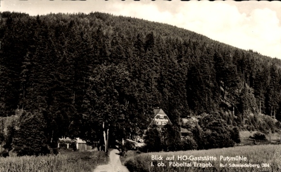 Postcard Oberpöbel Dippoldiswalde Saxony, HO Restaurant Putzmühle