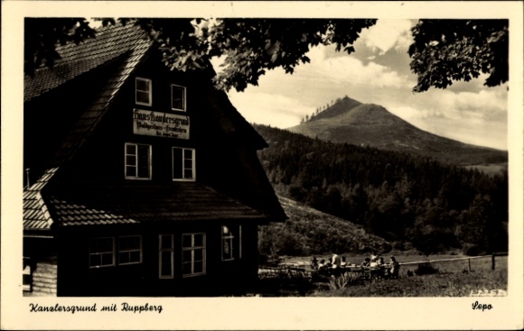 Postcard Oberschönau Steinbach Hallenberg in the Thuringian Forest, Waldhotel Kanzlersgrund, Ruppberg