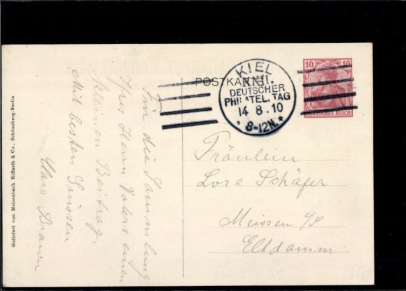 Postwaardestuk Ak PP 32 C8 01, 22e Duitse Filatelistendag 1910