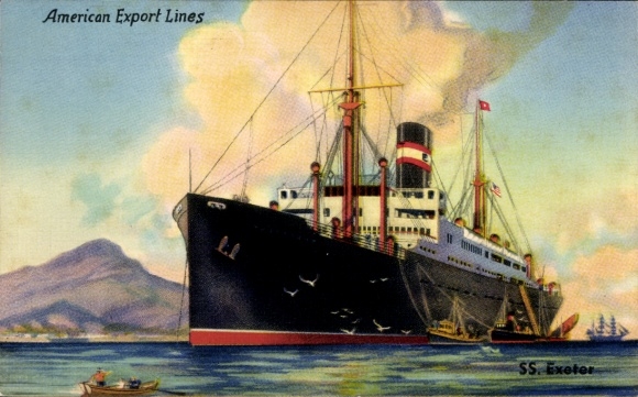 Ak stoomboot SS Exeter, American Export Lines