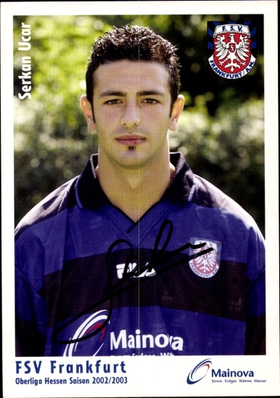 Autogrammkarte Fußballer Sercan Ucar, FSV Frankfurt, Autogramm