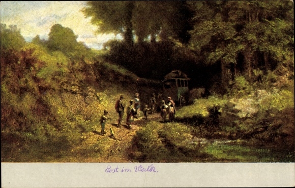 Artist PC Spitzweg, C., people on the way to the forest