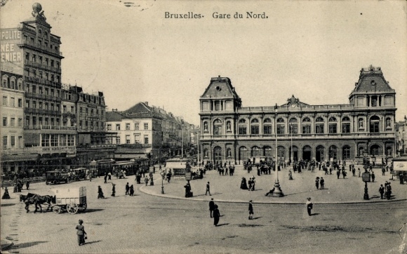 Postcard Brussels Brussels, North Station