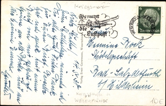 Postcard Wesermünde Bremerhaven, KDF steamer, liner Schleswig Holstein, minesweeping flotilla
