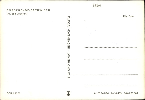 Postcard Börgerende Rethwisch in Mecklenburg Western Pomerania, street section