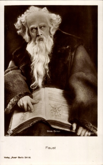 Ak Schauspieler Gösta Ekman, Portrait, Faust