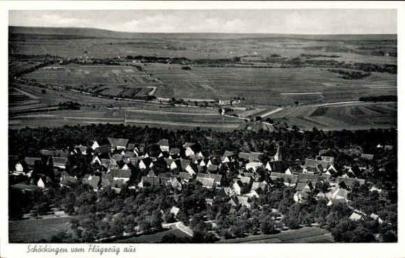 Postcard Schöckingen Ditzingen in Württemberg, aerial photograph
