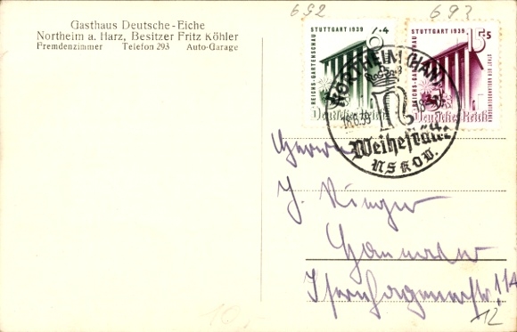Postcard Northeim in Lower Saxony, Gasthaus Deutsche-Eiche