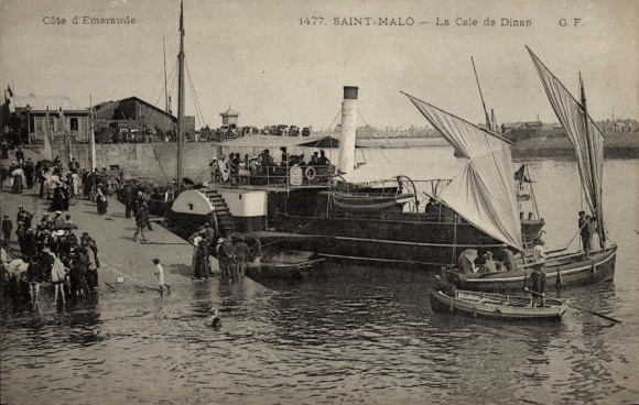CPA Saint Malo Ille et Vilaine Bretagne, La Cale de Dinan, Côte d'Emeraude