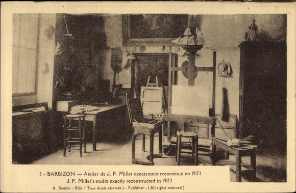 Ak Barbizon Seine et Marne, Atelier de J. F. Millet