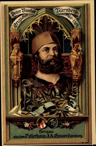 PC Nuremberg in Middle Franconia, ore founder Peter Fischer, portrait, Pellerhaus JA Fysser furniture factory