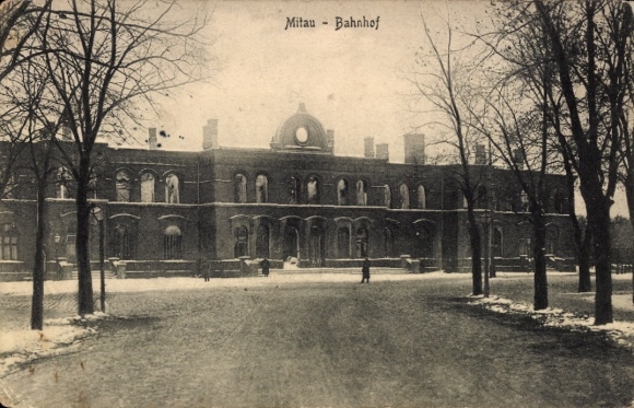 KP Jelgava Mitau Latvia, dworzec kolejowy