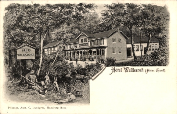 Postcard Hamburg Mitte Horn, Hotel Waldesruh