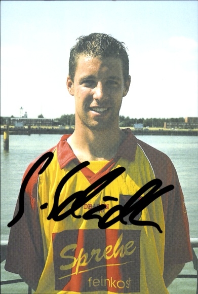 Autogrammkarte Fußballer Sebastian Schächter, SV Wilhelmshaven, Autogramm