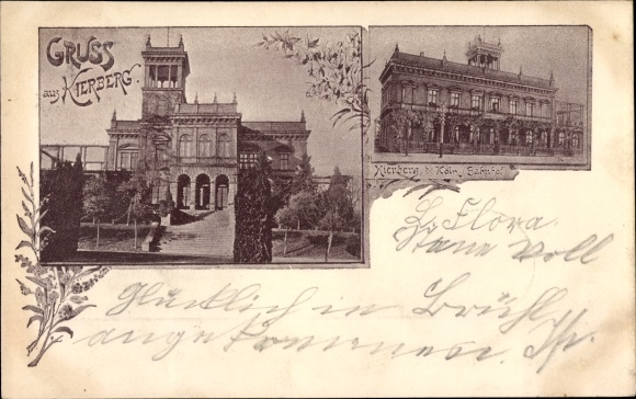 Postcard Kierberg Brühl in Westphalia, view of the train station