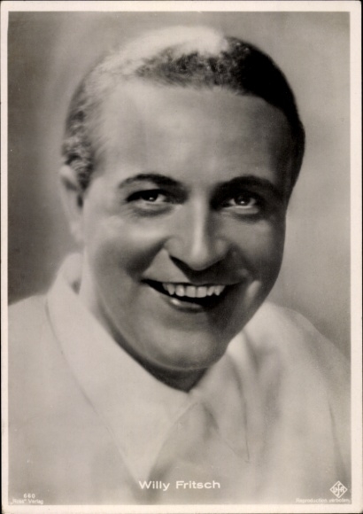Ak Schauspieler Willy Fritsch, Portrait, UFA, Portrait, Ross 660, Autogramm