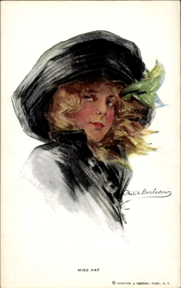 Artysta KP Boileau, P., Portret damy, Kapelusz damy