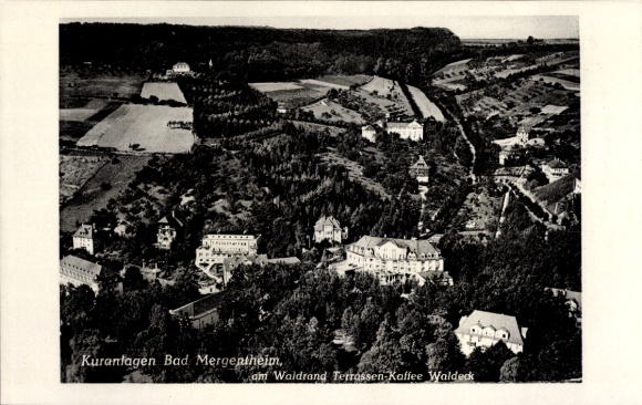 Postcard Bad Mergentheim in Tauberfranken, aerial photograph