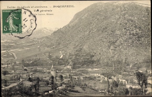 Postcard Roquefeuil Aude, General view