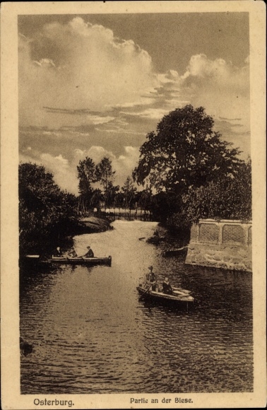 PC Osterburg in the Altmark, rowing boats on the Biese