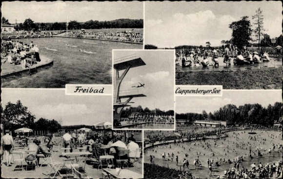 Postcard Cappenberg in Westphalia, outdoor pool Cappenberger See