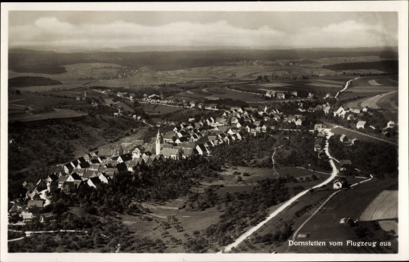PC Dornstetten in the Black Forest Württemberg, aerial photo of the place